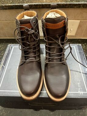 Lucchese Ranger II Dark Brown Leather Lace-Up Men’s Hiking Boots